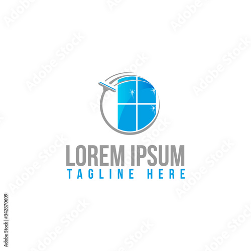 Creative design house cleaning service symbol design