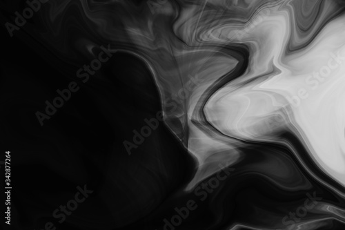 Abstract background with transforming black and white forms