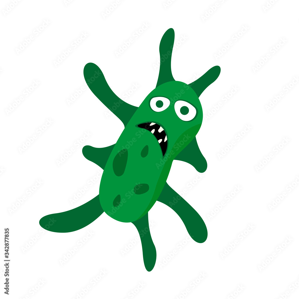 Fototapeta premium Isolated angry virus image