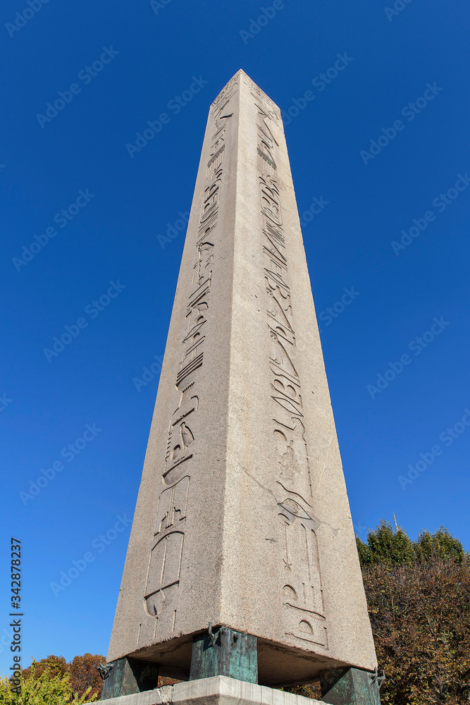 The Egyptian Obelisk and the Serpent Column, Sultan Ahmet Square, Istanbul, Turkey 
