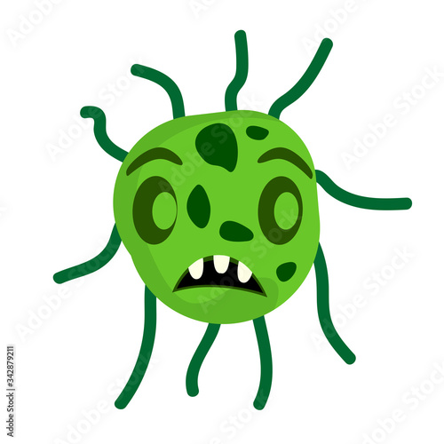 Isolated angry virus image