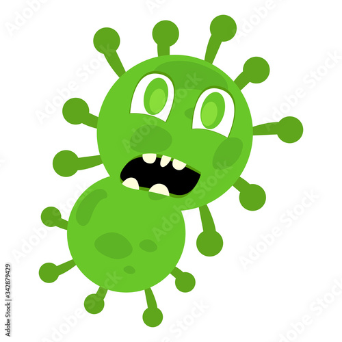 Isolated angry virus image