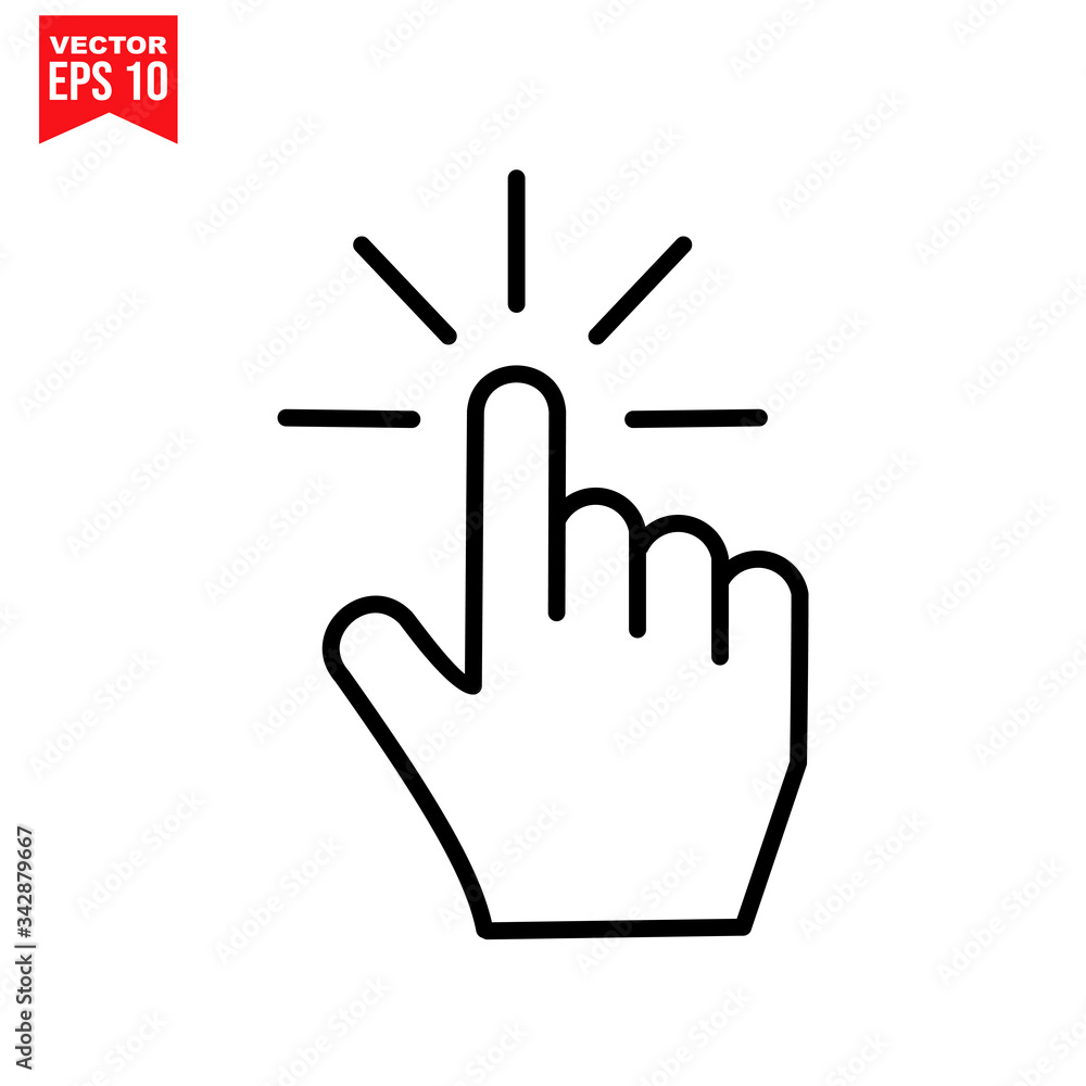 vector hand cursor vector icon symbol Flat vector illustration for graphic and web design. vector hand cursor vector icon symbol Flat vector illustration for graphic and web design.