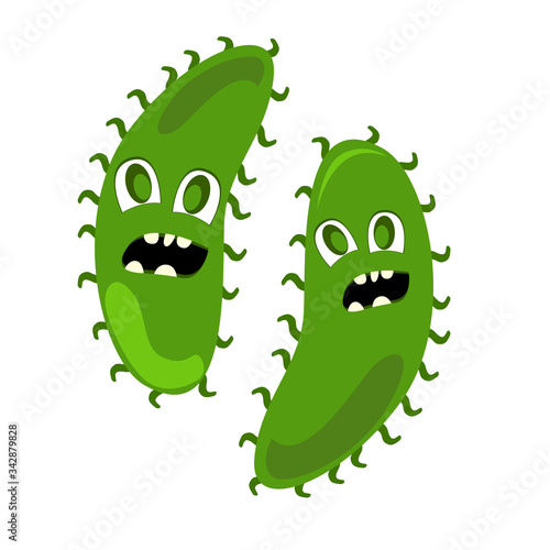 Isolated angry virus image