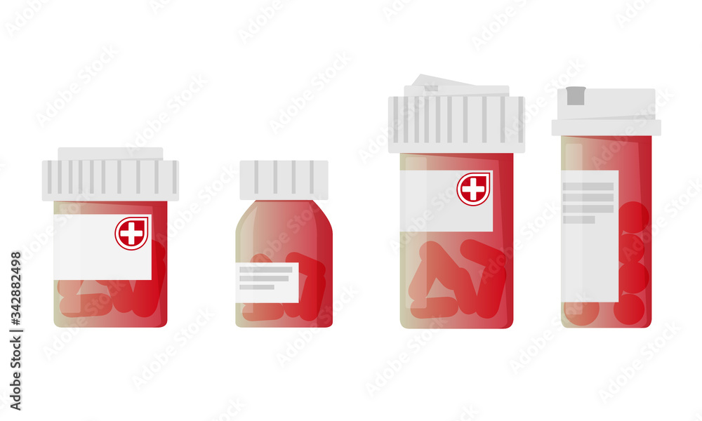 Medical prescription drugs. Medical concept. Modern vector in flat design style
Medical prescription drugs. Medical concept. Modern vector in flat design style