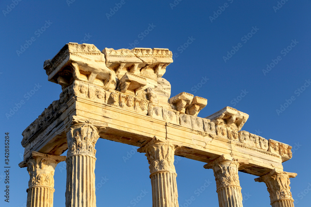 Ruins of the Temple of Apollo located in Antalya, Turkey.