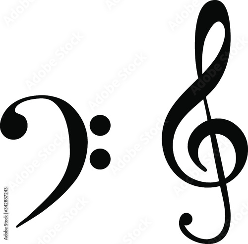 treble clef and notes