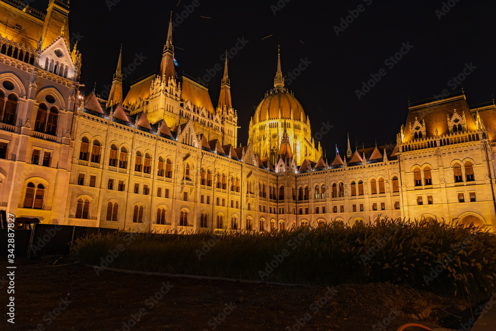 night in the city of Budapest in Hungary