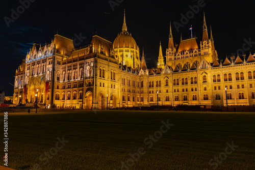 night in the city of Budapest in Hungary