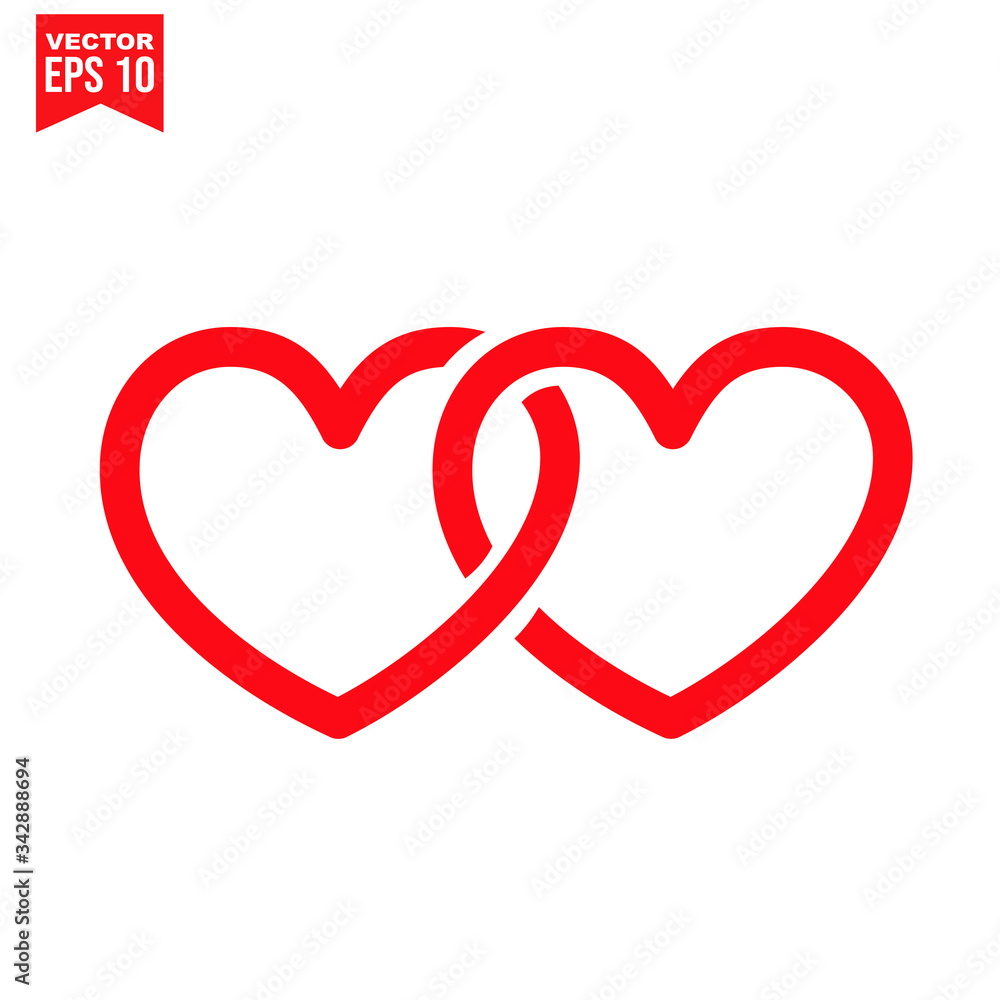 love heart logo symbol Flat vector illustration for graphic and web design. love heart logo symbol Flat vector illustration for graphic and web design.