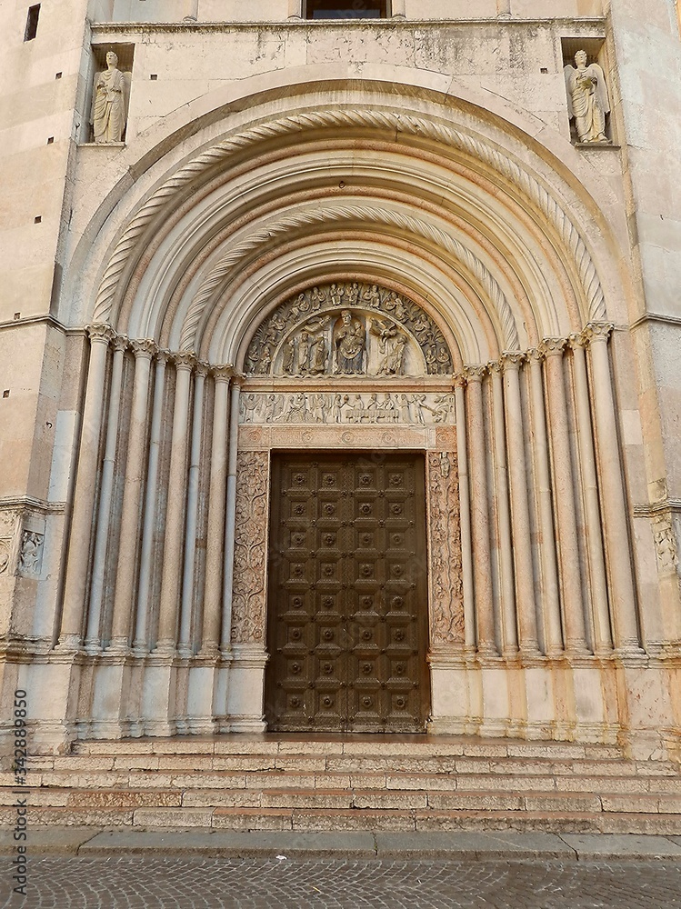 Parma, Italy, Baptistery Doorway