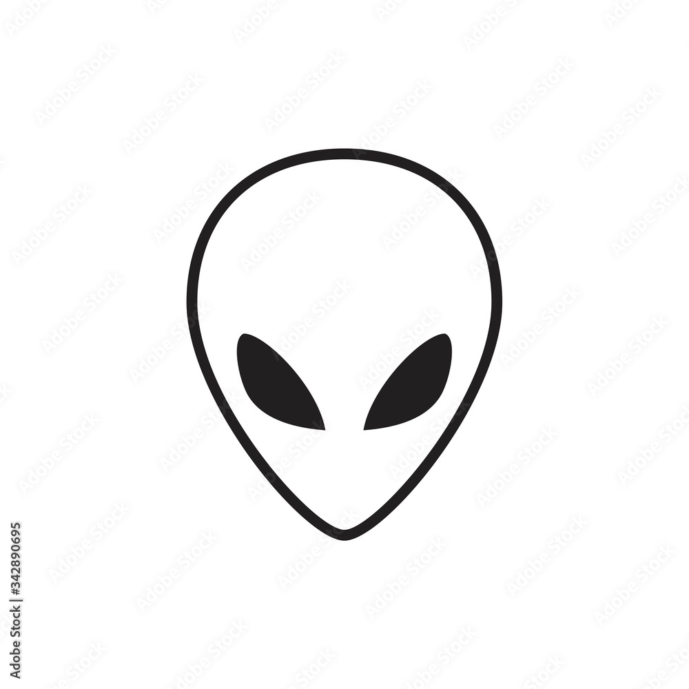 Alien icon symbol Flat vector illustration for graphic and web design.