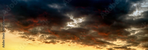 dramatic evening sky with clouds