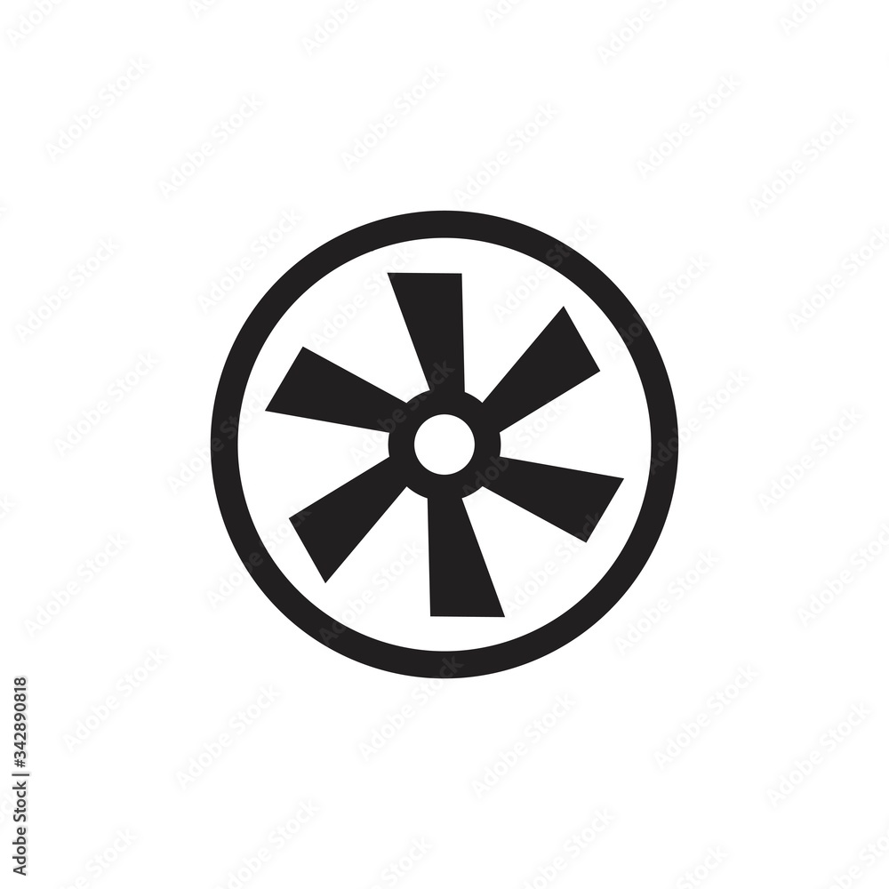 Turbine icon symbol Flat vector illustration for graphic and web design. Turbine icon symbol Flat vector illustration for graphic and web design.