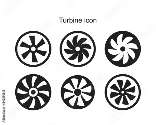 Turbine icon symbol Flat vector illustration for graphic and web design. 