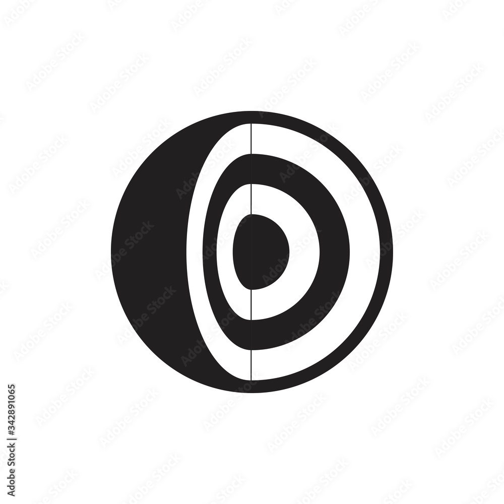 Core icon symbol Flat vector illustration for graphic and web design. Core icon symbol Flat vector illustration for graphic and web design.