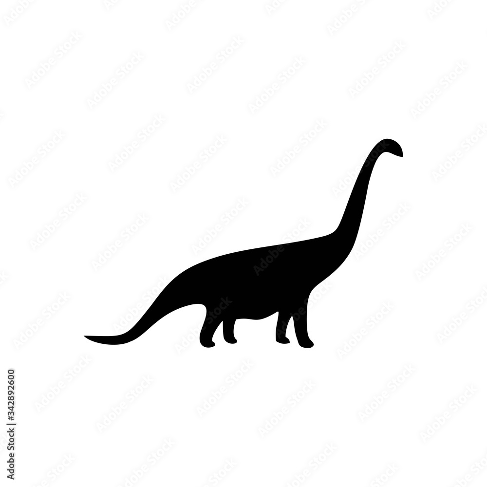 Dinosaur icon symbol Flat vector illustration for graphic and web design. Dinosaur icon symbol Flat vector illustration for graphic and web design.