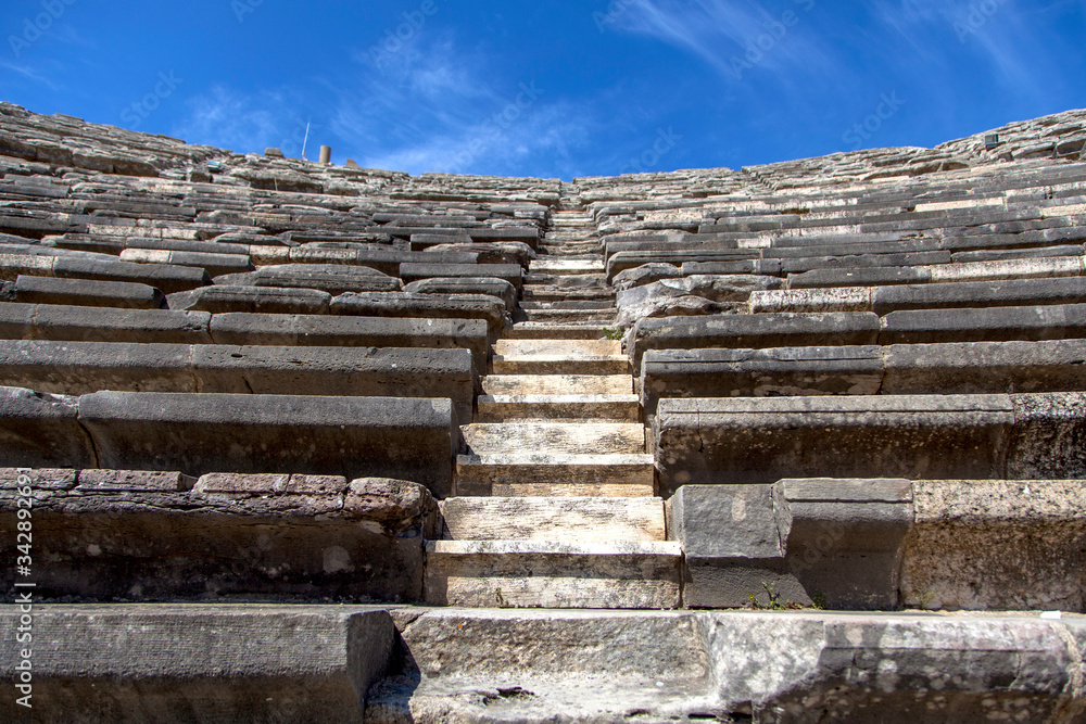 Theater of the ancient city of Side in Turkey in Antalya. Theater of the ancient city of Side in Turkey in Antalya.