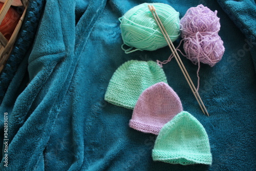 knitted baby hats