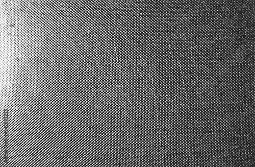 Distress grunge vector texture of fabric, bag, sack, sac, sackcloth, bagging, sacking. Black and white background.