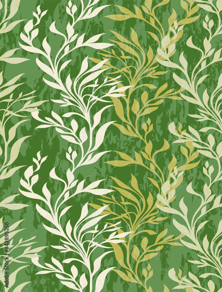 Fototapeta premium Damask pattern vector element. Classic luxury old-fashioned ornament grunge background. Royal victorian texture for wallpaper, textile, fabric, wrapping. Exquisite floral baroque patterns.