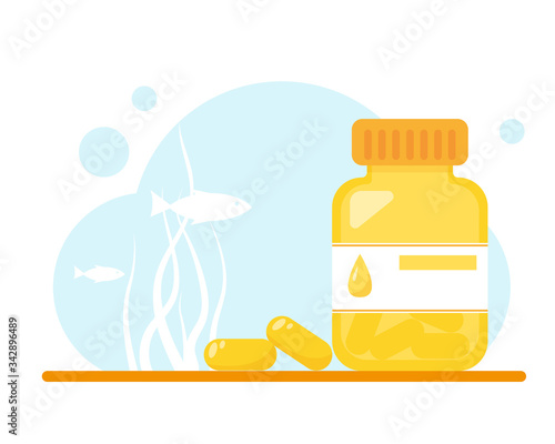 Fish oil capsules with packaging