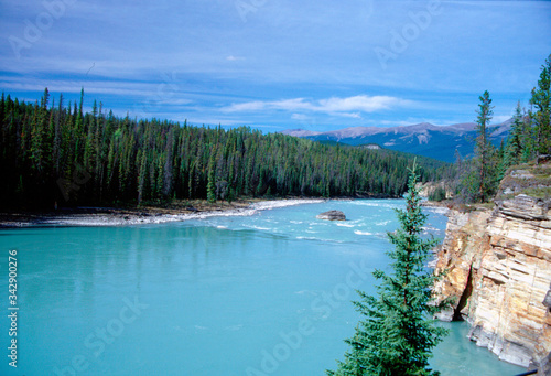 Waterfall, Water, Hydro, Tosen, Jasper National Park, British Columbia, Canada