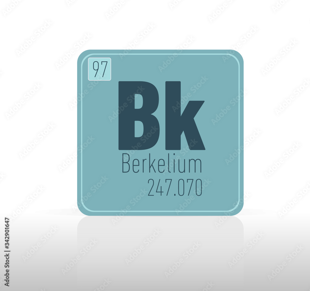 Berkelium periodic table single element. Berkelium periodic table single element.