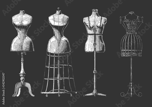 Set of dress form