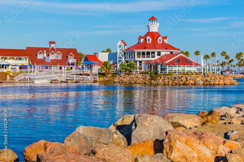 Fotografija Rainbow Harbor with Shoreline  Village at Long Beach , CA