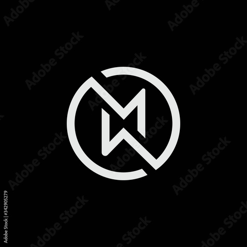 Fotografija Initial letter wm logo or mw logo vector design templates
