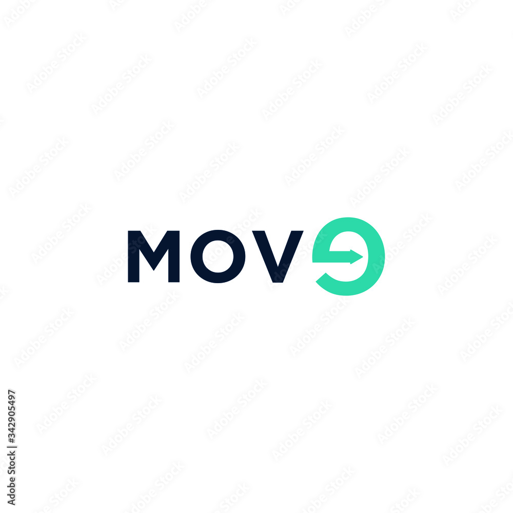 Move abstract logo with an inverted E letter design