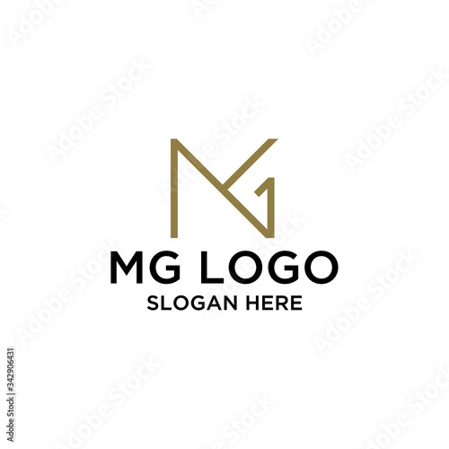 MG letter logo with a simple concept and line design