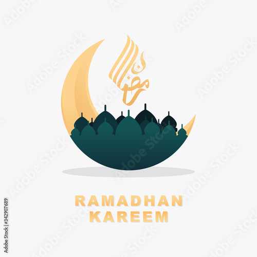 vector illustration of an abstract background with a symbol of the ramadhan kareem