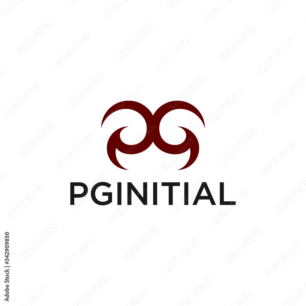 PG letter logo with abstract design concept PG letter logo with abstract design concept
