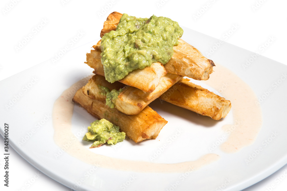 Deep fried cassava. Deep fried cassava.