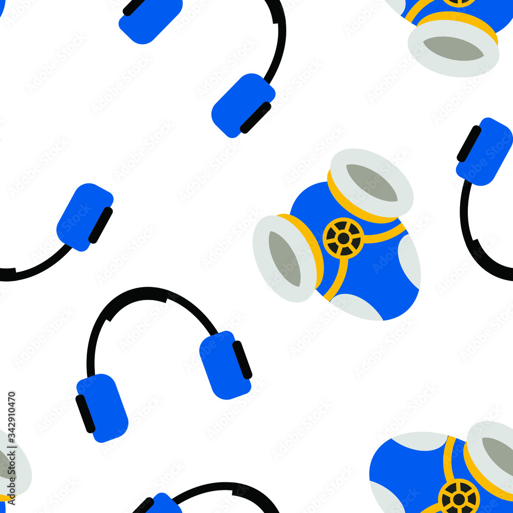 PPE background, personal protective equipment seamless pattern
