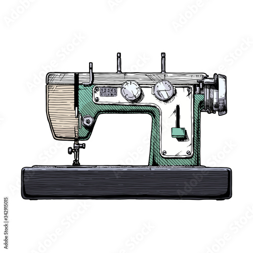 illustration of sewing machine