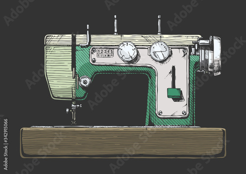 illustration of sewing machine
