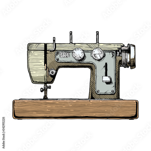 illustration of sewing machine