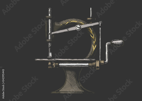 illustration of sewing machine