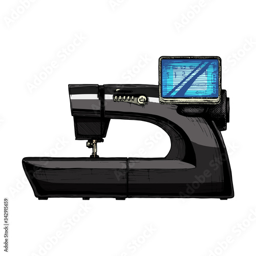 illustration of sewing machine