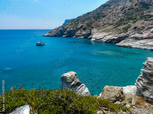 Amorgos island landscape, Cyclades, Greece photo