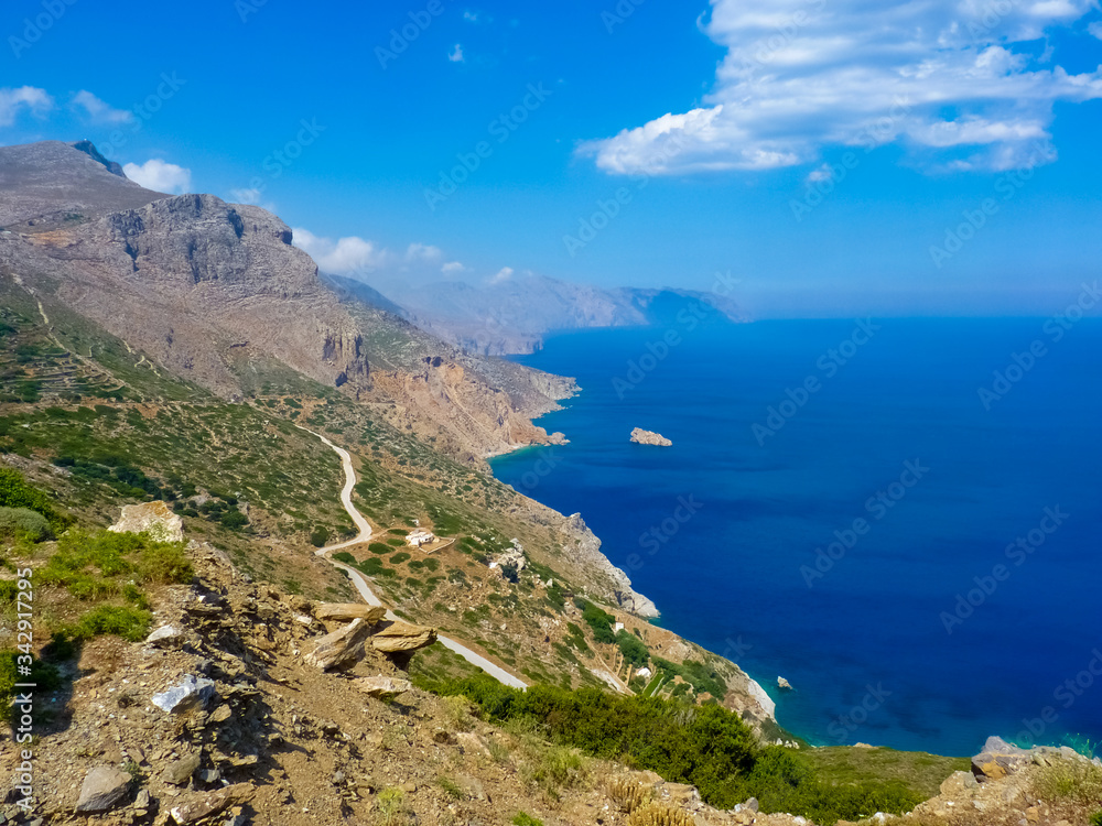 Amorgos island landscape, Cyclades, Greece