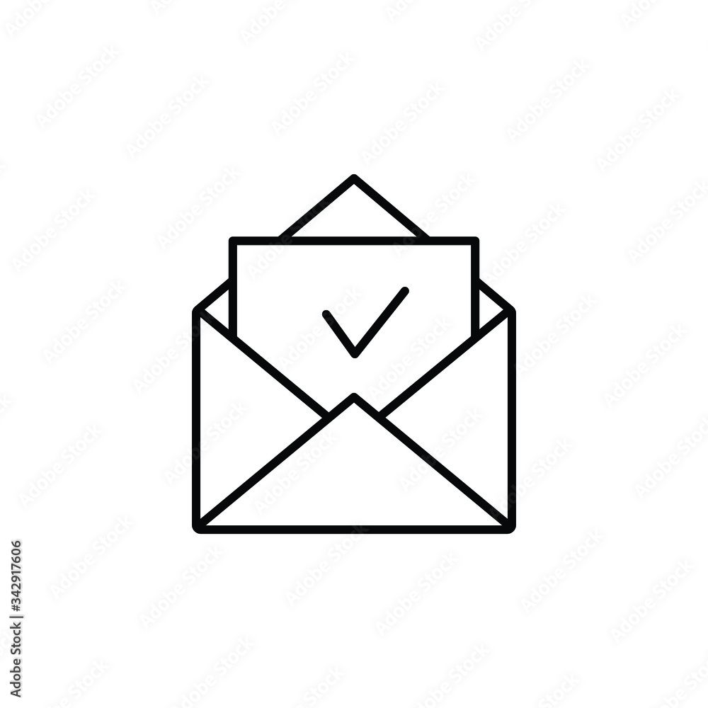 mail icon. The envelope. line style mail icon. The envelope. line style