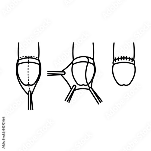 circumcision line icon, vector illustration photo