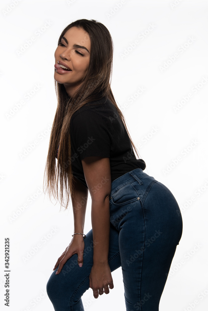 Sexy Girl posing in studio on white background. Isolated Sexy Girl posing in studio on white background. Isolated