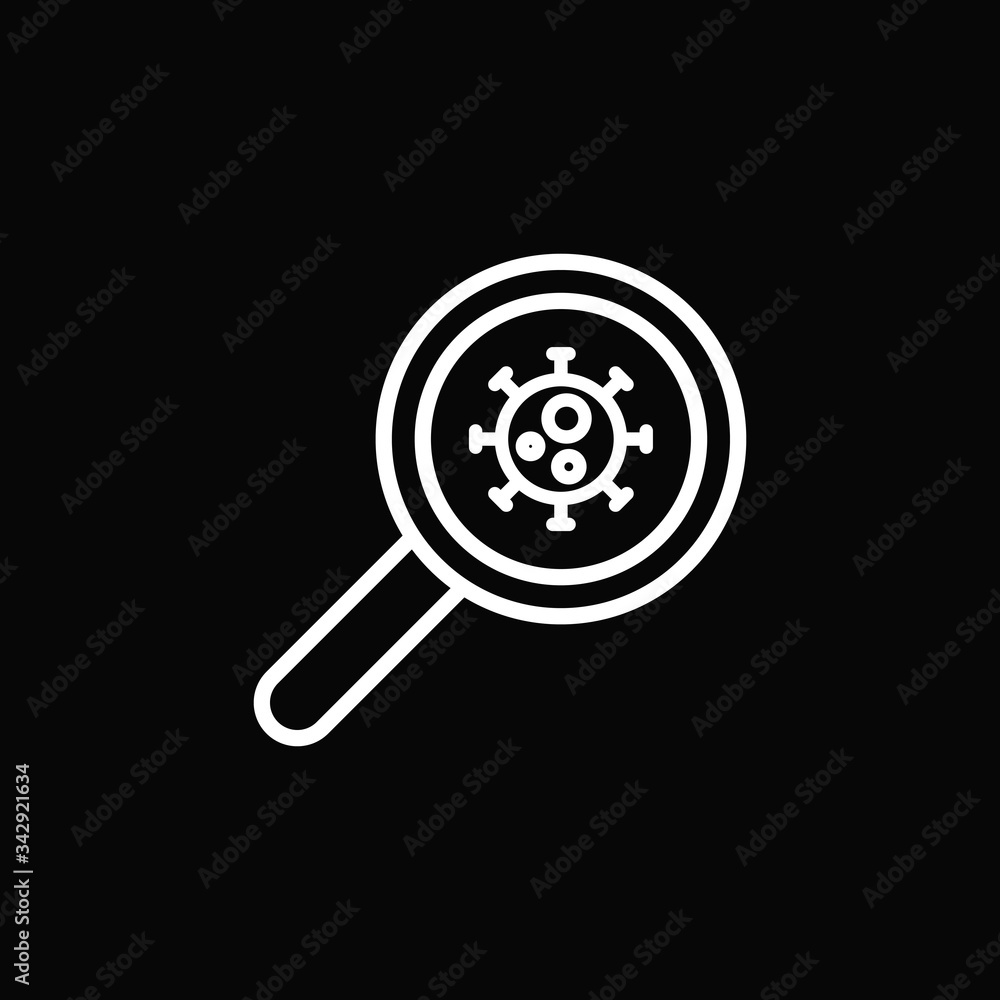 coronavirus detection infection laboratory line icon, vector illustration