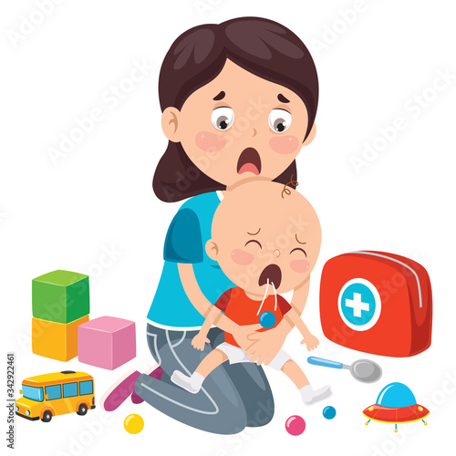 Performing CPR First Aid For Baby