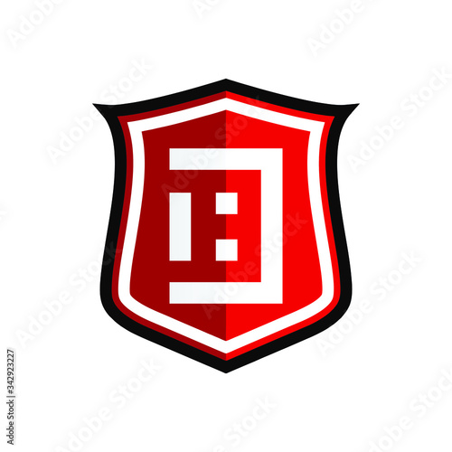Initial Letter B with Shield Logo Design